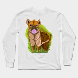 Hyena with bubble gum Long Sleeve T-Shirt